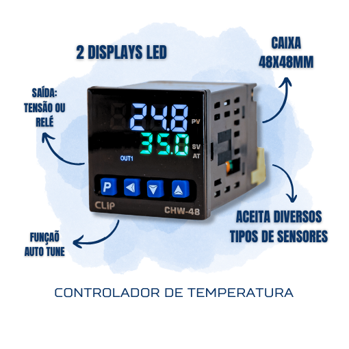 CONTROLADOR DE TEMPERATURA CHW-48
