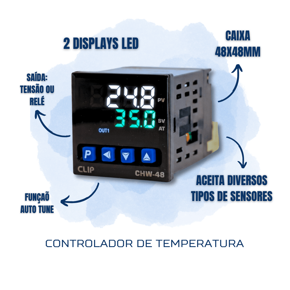 CONTROLADOR DE TEMPERATURA CHW-48