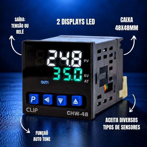 CONTROLADOR DE TEMPERATURA CHW-48