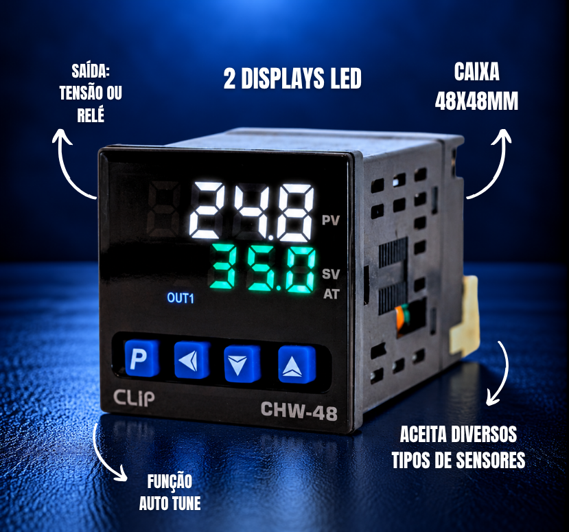 CONTROLADOR DE TEMPERATURA CHW-48